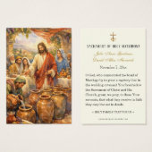 Catholic Cana Wedding Prayer Cards (正面&裏面)
