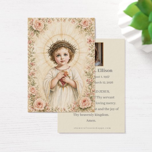 Catholic Child Jesus Funeral Memorial Prayer (デスク)
