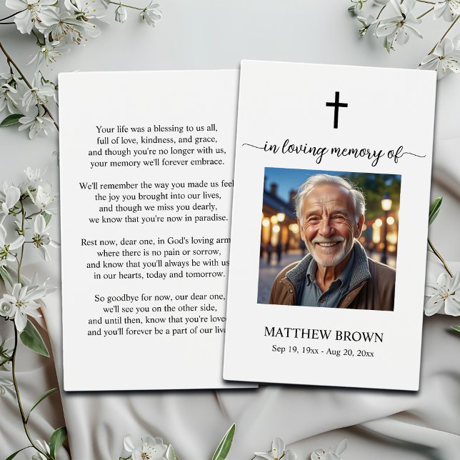 Catholic Christian Funeral Memorial Prayer Card (クリエイターアップロード済み)