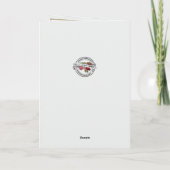 Catholic Christmas Eucharist Poinsettia Floral シーズンカード (裏面)