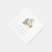 Catholic Church Tropical Wedding スタンダードカクテルナプキン (角)