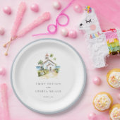 Catholic Church Tropical Wedding ペーパープレート (パーティー)