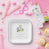 Catholic Church Tropical Wedding ペーパープレート (パーティー)