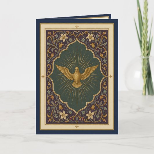 Catholic Confirmation Holy Spirit Dove Congratulat シーズンカード (正面)