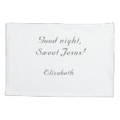 Catholic Customizable Hearts of Jesus & Mary 枕カバー (裏面)