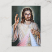 Catholic Divine Mercy Jesus Funeral Prayer Card 名刺 (裏面)