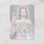 Catholic Divine Mercy Jesus Funeral Prayer Card 名刺 (裏面)