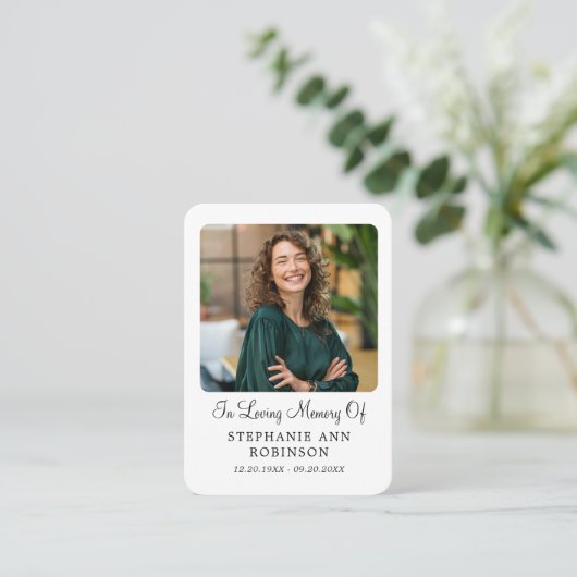 Catholic Divine Mercy Jesus Funeral Prayer Card 名刺 (スタンド正面)