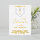 Catholic Firs Holy Communion Foil Invitation 箔招待状 (立ち正面)