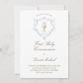 catholic first communion Chalice Host 招待状 (正面)
