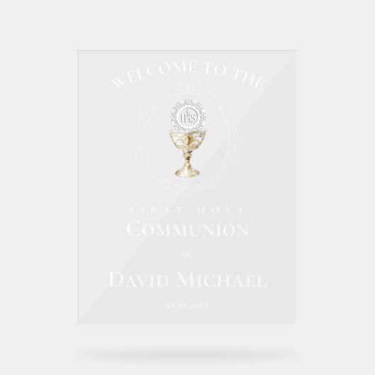 catholic first communion Eucharist アクリルサイン (正面)