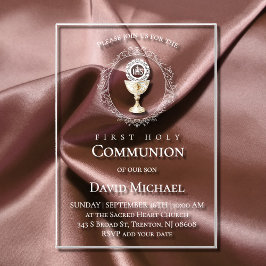 catholic first communion Eucharist アクリル招待状