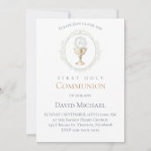 catholic first communion Eucharist 招待状 (正面)