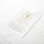 catholic first communion Eucharist 箔招待状 (回転した状態)