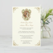 CATHOLIC FLORAL GOLD  BETROTHAL INVITATIONS 招待状 (スタンド正面)