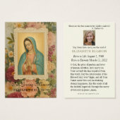 Catholic Funeral Blessed Mary Floral (正面&裏面)