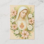 Catholic Funeral Blessed Mary Poinsettias 名刺 (正面)