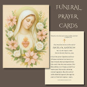 Catholic Funeral Blessed Mary Poinsettias 名刺