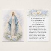 Catholic Funeral Blessed Mother Remembrance, (正面&裏面)