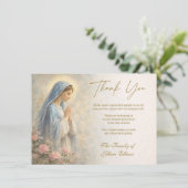 Catholic Funeral Memorial Blessed Mother Mary  サンキューカード (スタンド正面)