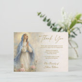 Catholic Funeral Memorial Blessed Virgin Mary  サンキューカード (スタンド正面)