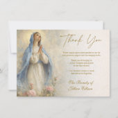 Catholic Funeral Memorial Blessed Virgin Mary  サンキューカード (正面)
