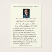 Catholic Funeral Memorial Jesus Prayer Card (裏面)