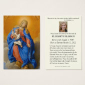 Catholic Funeral Memorial Mary Rosary (正面&裏面)