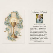 Catholic Funeral Memorial Prayer Holy Card (正面&裏面)