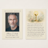 Catholic Funeral Memorial Prayer Photo (正面&裏面)