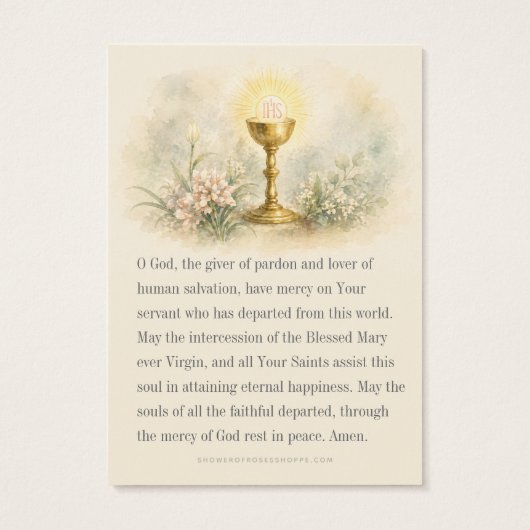 Catholic Funeral Memorial Prayer Photo (裏面)