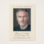 Catholic Funeral Memorial Prayer Photo (正面)