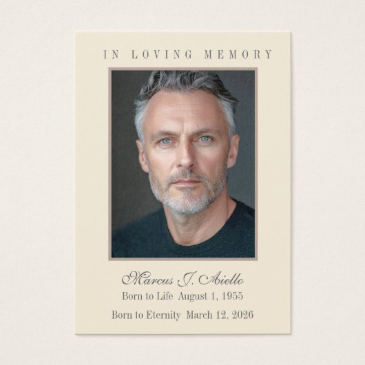 Catholic Funeral Memorial Prayer Photo (正面)