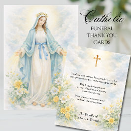 Catholic  Funeral Sympathy Mother Mary サンキューカード