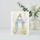 Catholic  Funeral Sympathy Mother Mary サンキューカード (スタンド正面)