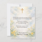 Catholic  Funeral Sympathy Mother Mary サンキューカード (裏面)