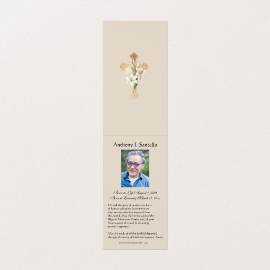 Catholic Funeral Virgin Mary Prayer Holy Card 名刺 (内部フラット)