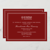 Catholic Graduation Mass 招待状 (正面/裏面)