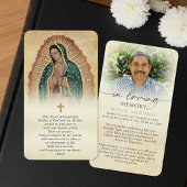 Catholic Guadalupe Memorial Prayer Cards