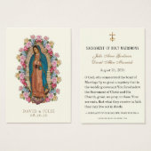 Catholic Guadalupe Roses Wedding Prayer (正面&裏面)