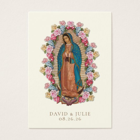 Catholic Guadalupe Roses Wedding Prayer (正面)