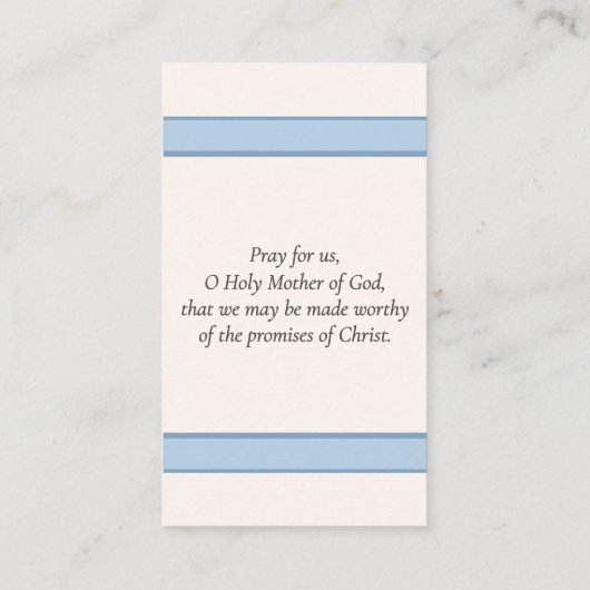 Catholic Holy Card - Marian Pray Card 名刺 (裏面)