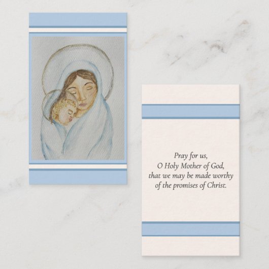 Catholic Holy Card - Marian Pray Card 名刺 (正面/裏面)