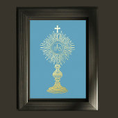catholic home decor  small 5" x 7" Eucharist  箔招待状