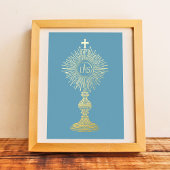 catholic home decor  small 5" x 7" Eucharist  箔招待状