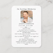 Catholic Jesus Divine Mercy Funeral Prayer Card 名刺 (正面)