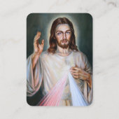 Catholic Jesus Divine Mercy Funeral Prayer Card 名刺 (裏面)
