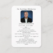 Catholic Jesus Divine Mercy Funeral Prayer Card 名刺 (正面)