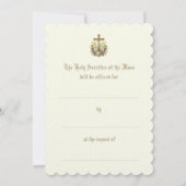 Catholic Mass Offering Chalice Floral Design ノートカード (裏面)