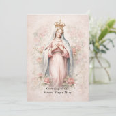 Catholic May Crowning Invitation Blessed Mary 招待状 (スタンド正面)